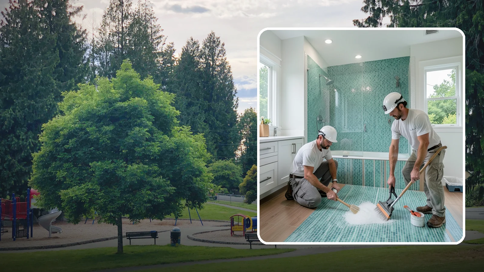 Bathroom Flooring Installation in Bonney Lake, Pierce County, WA - Waterproof bathroom flooring installation designed to withstand constant moisture, steam, and splashes.