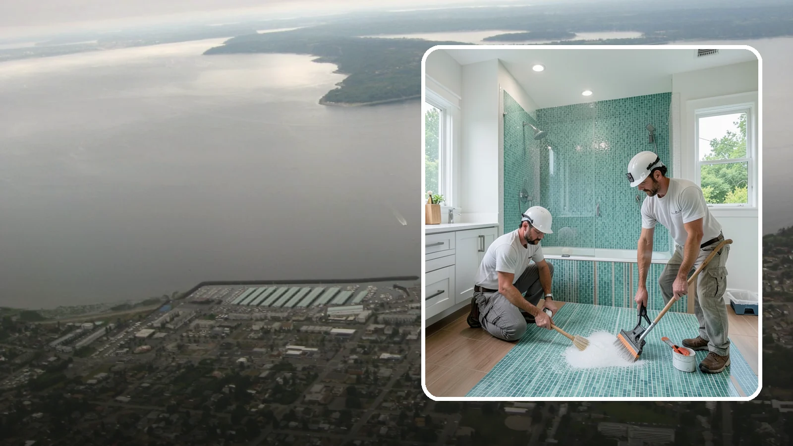 Bathroom Flooring Installation in Des Moines, King County, WA - Waterproof bathroom flooring installation designed to withstand constant moisture, steam, and splashes.