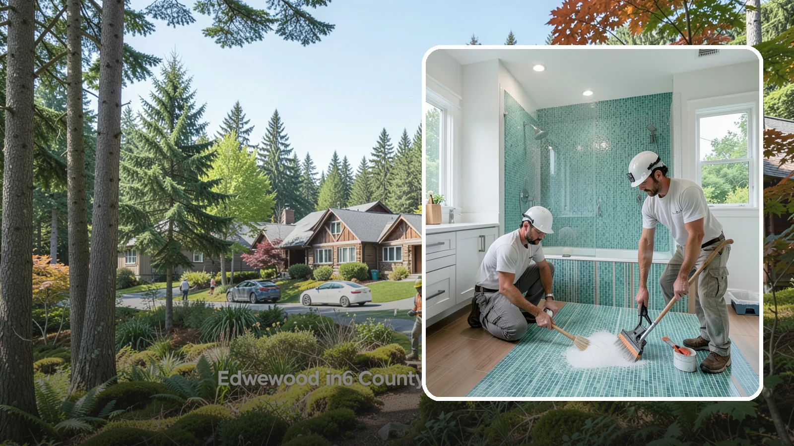 Bathroom Flooring Installation in Edgewood, Pierce County, WA - Waterproof bathroom flooring installation designed to withstand constant moisture, steam, and splashes.