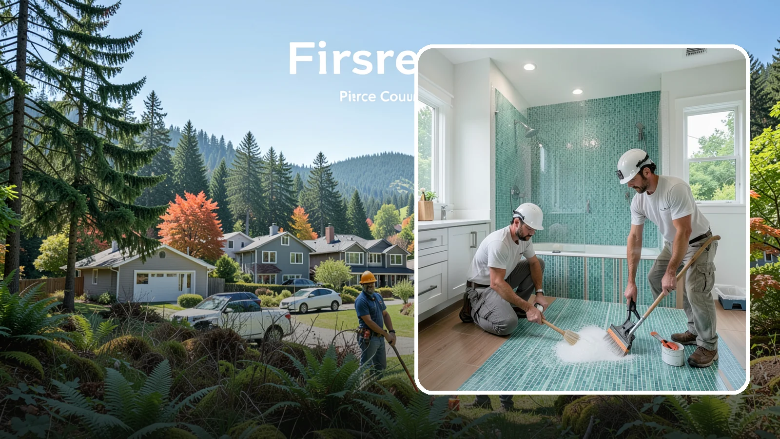 Bathroom Flooring Installation in Fircrest, Pierce County, WA - Waterproof bathroom flooring installation designed to withstand constant moisture, steam, and splashes.