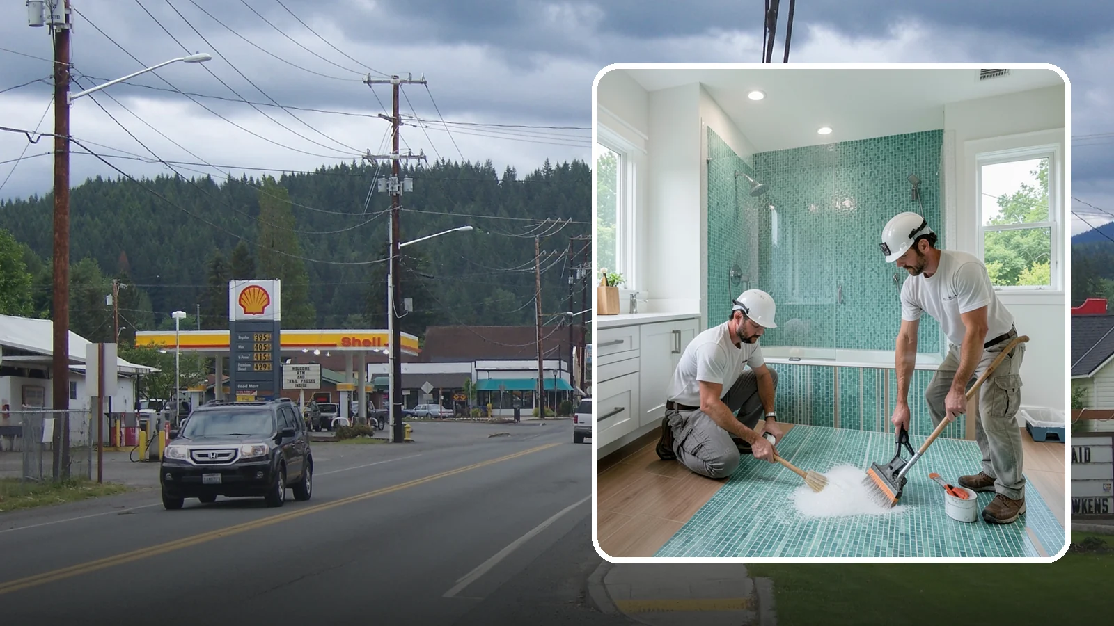 Bathroom Flooring Installation in Granite Falls, Snohomish County, WA - Waterproof bathroom flooring installation designed to withstand constant moisture, steam, and splashes.
