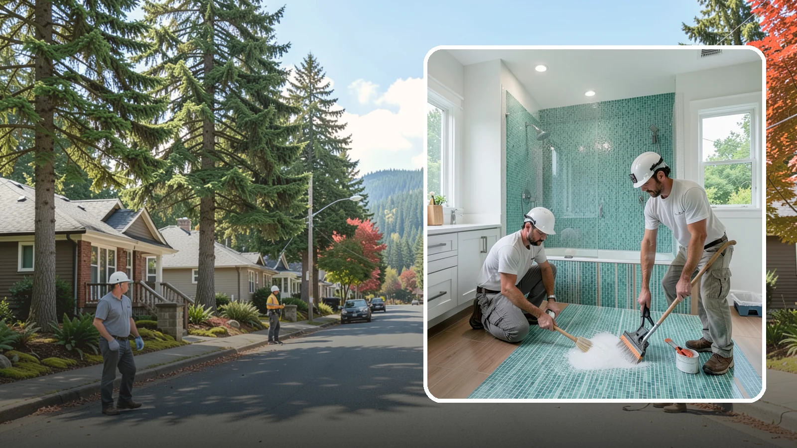 Bathroom Flooring Installation in Hunts Point, King County, WA - Waterproof bathroom flooring installation designed to withstand constant moisture, steam, and splashes.
