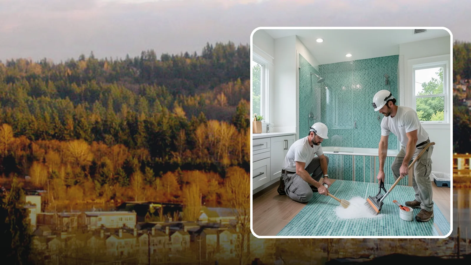 Bathroom Flooring Installation in Kenmore, King County, WA - Waterproof bathroom flooring installation designed to withstand constant moisture, steam, and splashes.