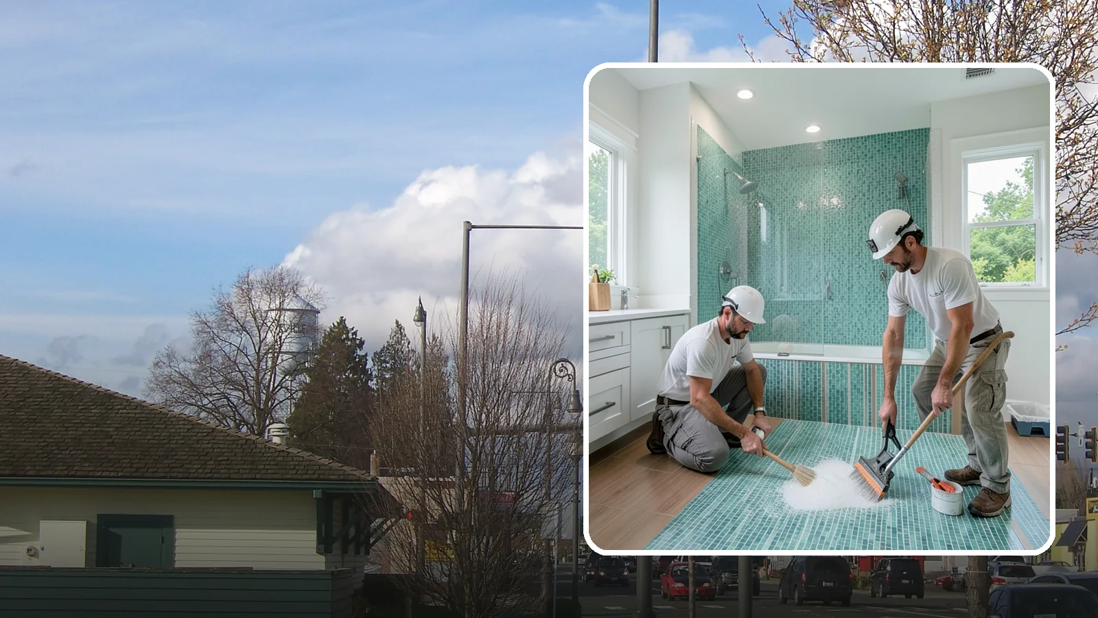 Bathroom Flooring Installation in Marysville, Snohomish County, WA - Waterproof bathroom flooring installation designed to withstand constant moisture, steam, and splashes.