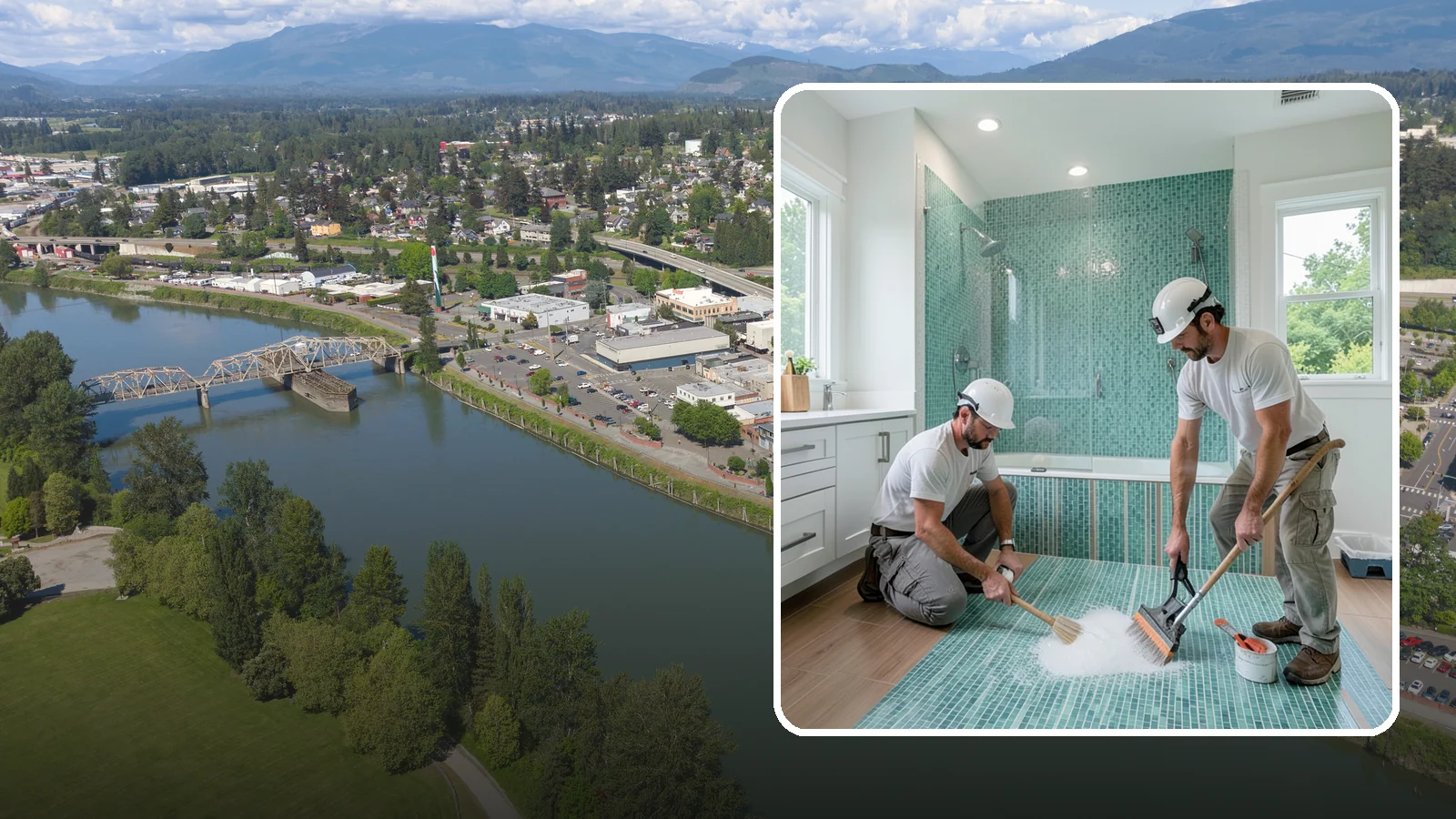 Bathroom Flooring Installation in Mount Vernon, Skagit County, WA - Waterproof bathroom flooring installation designed to withstand constant moisture, steam, and splashes.