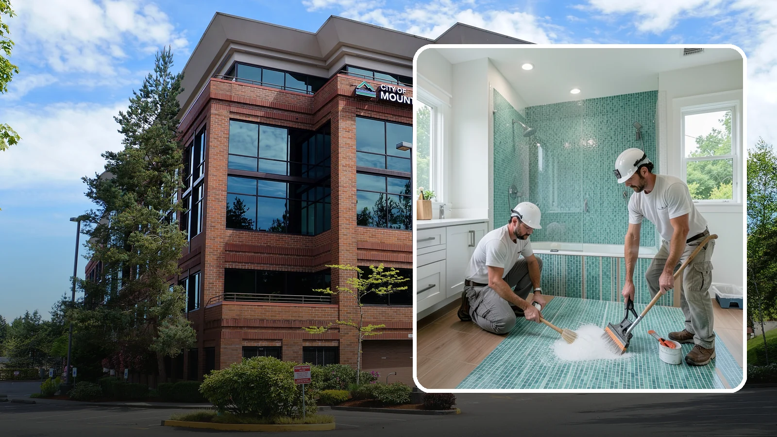 Bathroom Flooring Installation in Mountlake Terrace, Snohomish County, WA - Waterproof bathroom flooring installation designed to withstand constant moisture, steam, and splashes.