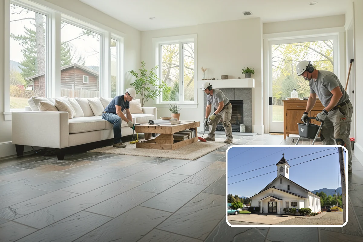 Bathroom Flooring in Concrete, Skagit County, WA - Withstands splashes, steam, and humidity