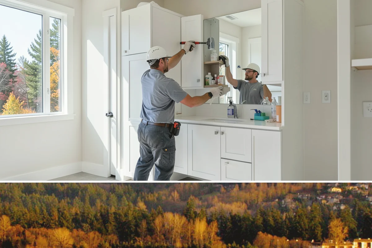 Bathroom Flooring in Kenmore, King County, WA - Bathroom flooring installs cleanly indoors and can be completed any time of year regardless of the weather outside.