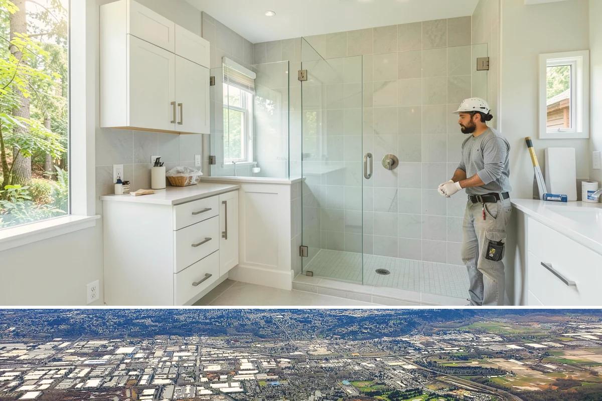 Bathroom Flooring in Kent, King County, WA - Bathroom flooring installs cleanly indoors and can be completed any time of year regardless of the weather outside.