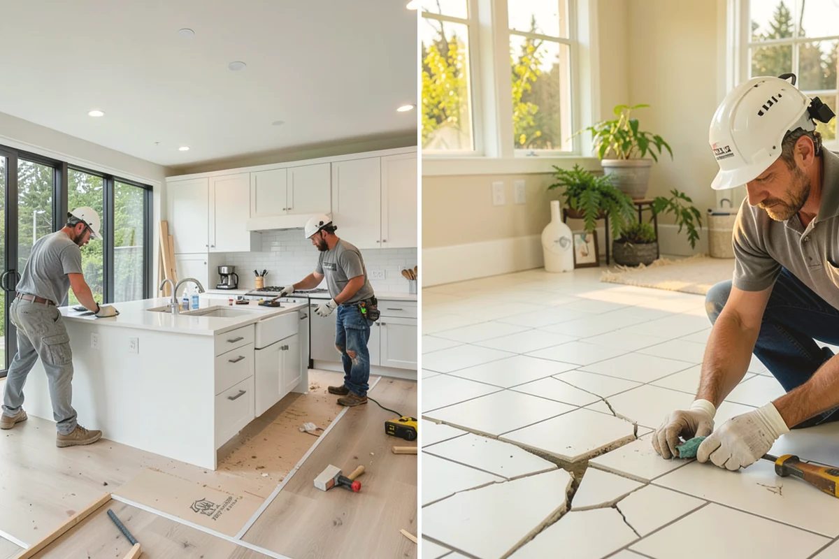 Bathroom Flooring in Lake Stevens, Snohomish County, WA - Remove old flooring and inspect the subfloor