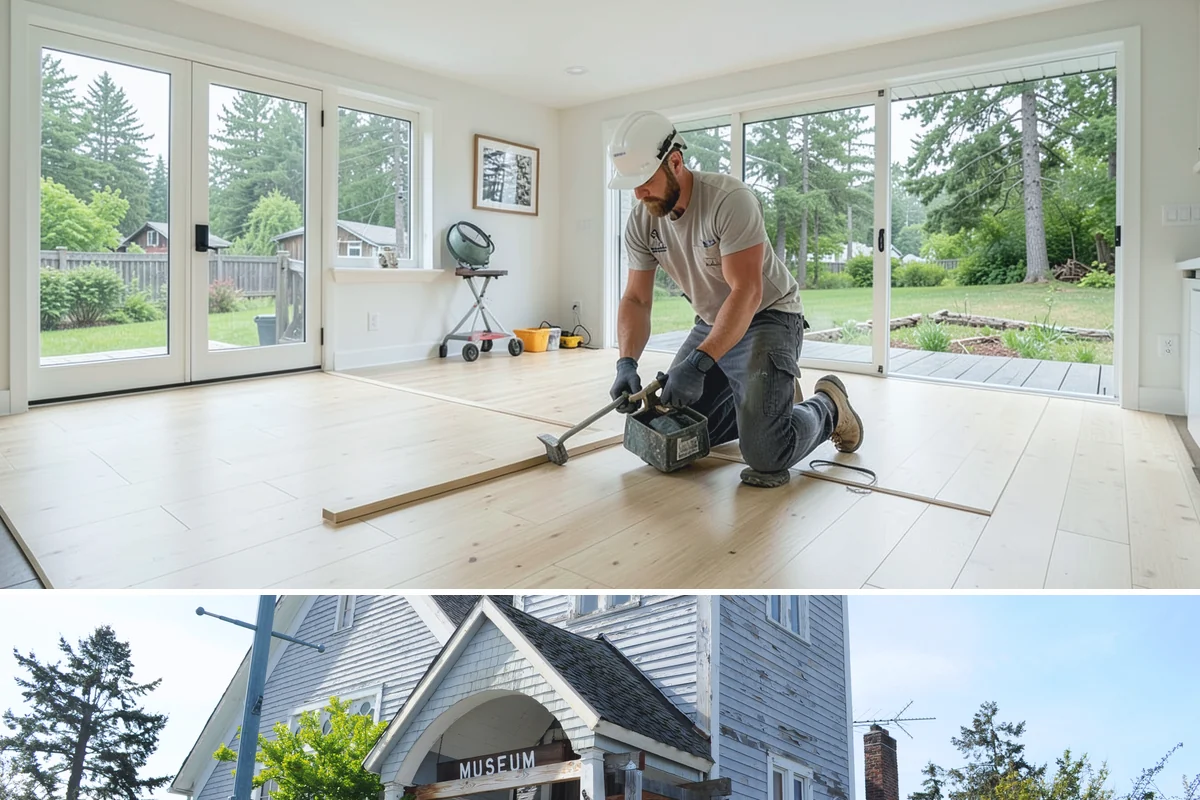 Bathroom Flooring in Steilacoom, Pierce County, WA - Bathroom flooring installs cleanly indoors and can be completed any time of year regardless of the weather outside.