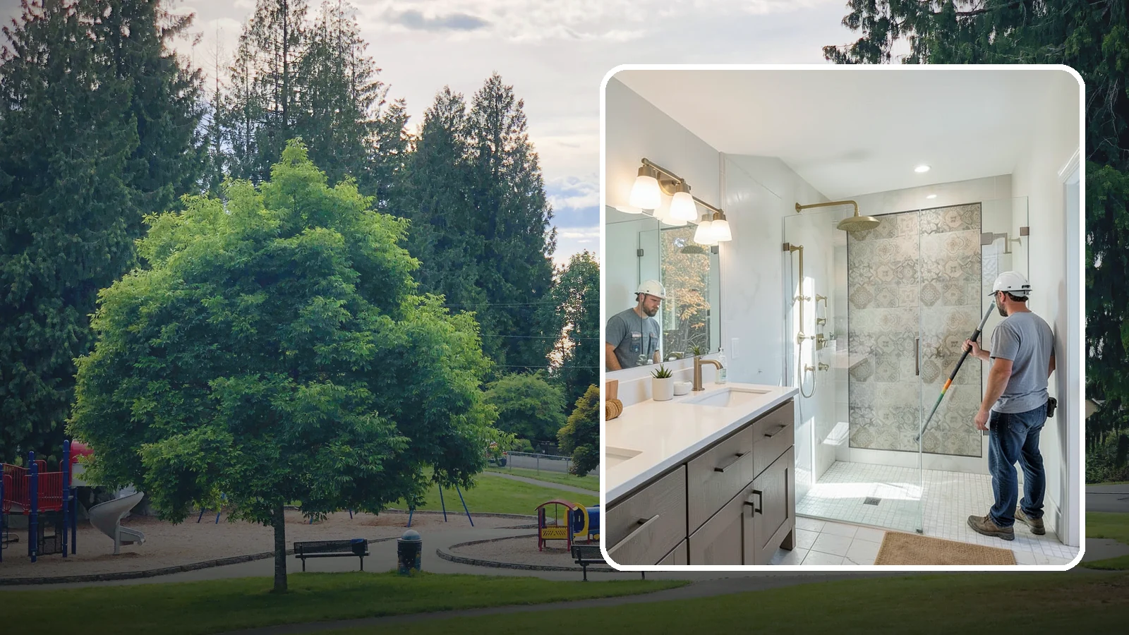 Bathroom Lighting in Bonney Lake, Pierce County, WA - A bathroom lighting upgrade brightens the space with layered, flattering illumination.