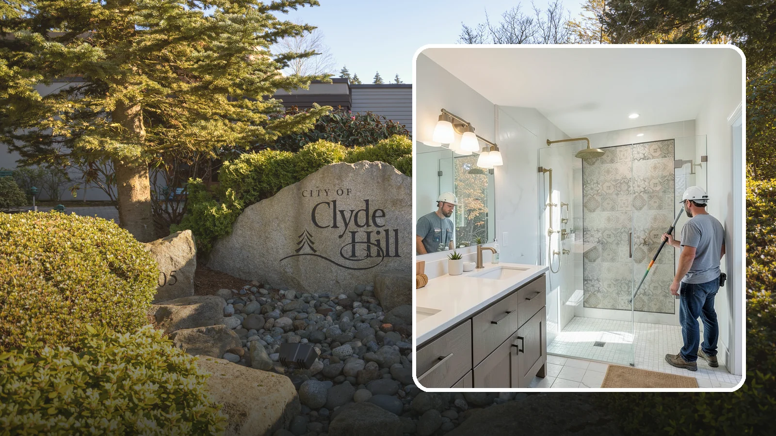 Bathroom Lighting in Clyde Hill, King County, WA - A bathroom lighting upgrade brightens the space with layered, flattering illumination.