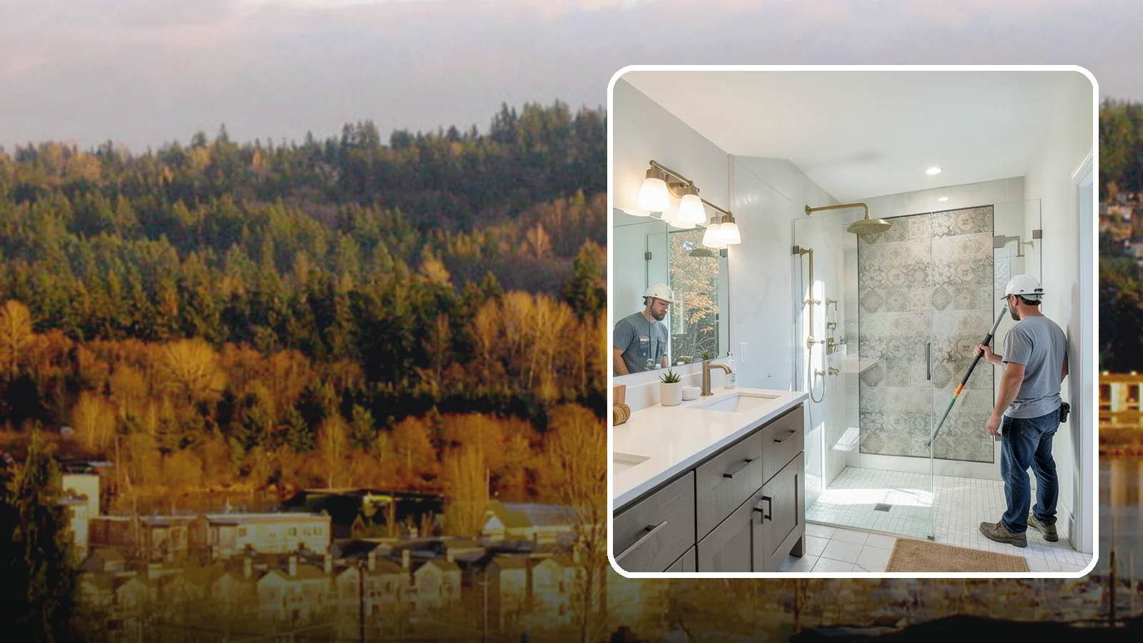 Bathroom Lighting in Kenmore, King County, WA - A bathroom lighting upgrade brightens the space with layered, flattering illumination.