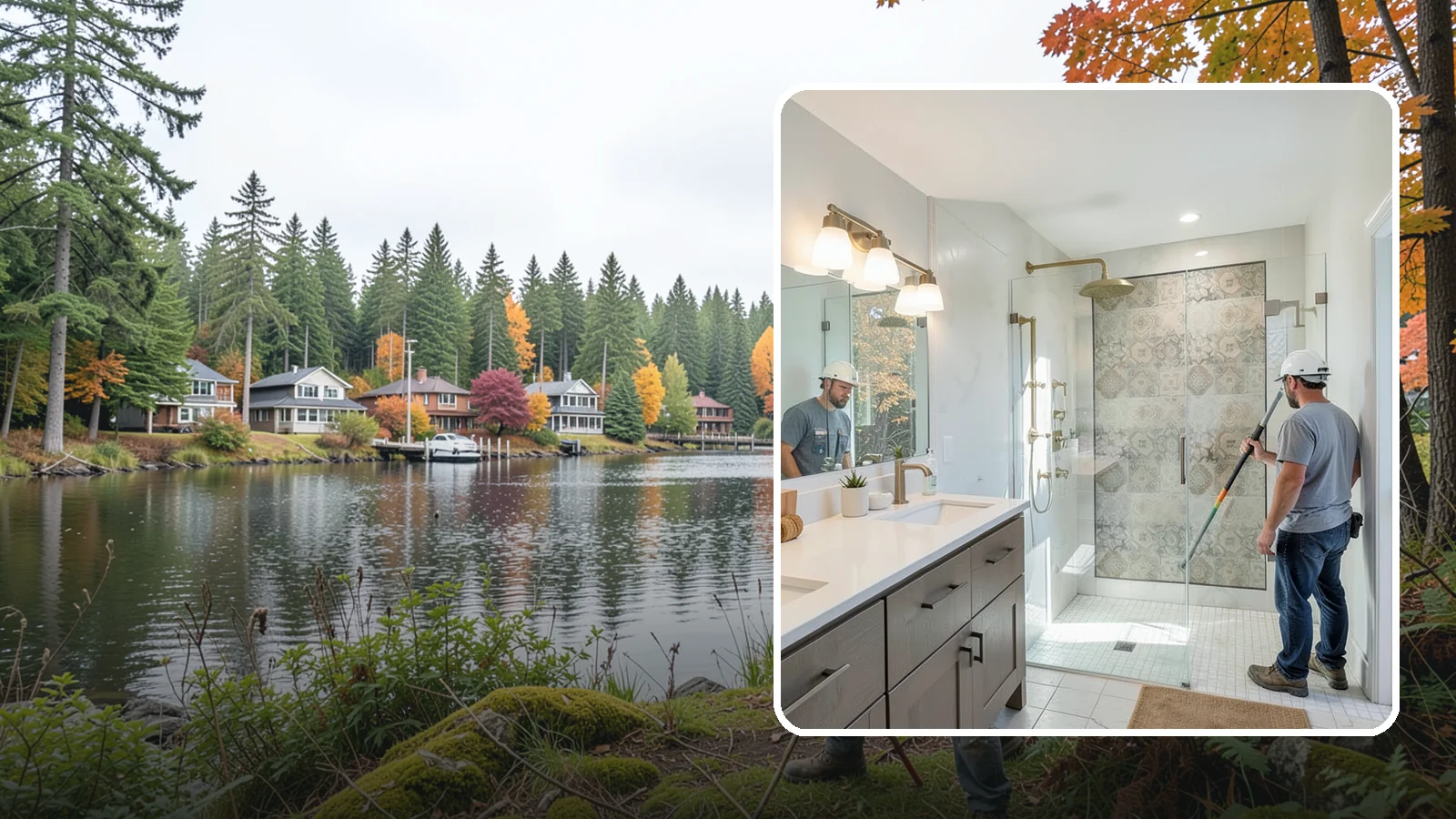 Bathroom Lighting in La Conner, Skagit County, WA - A bathroom lighting upgrade brightens the space with layered, flattering illumination.
