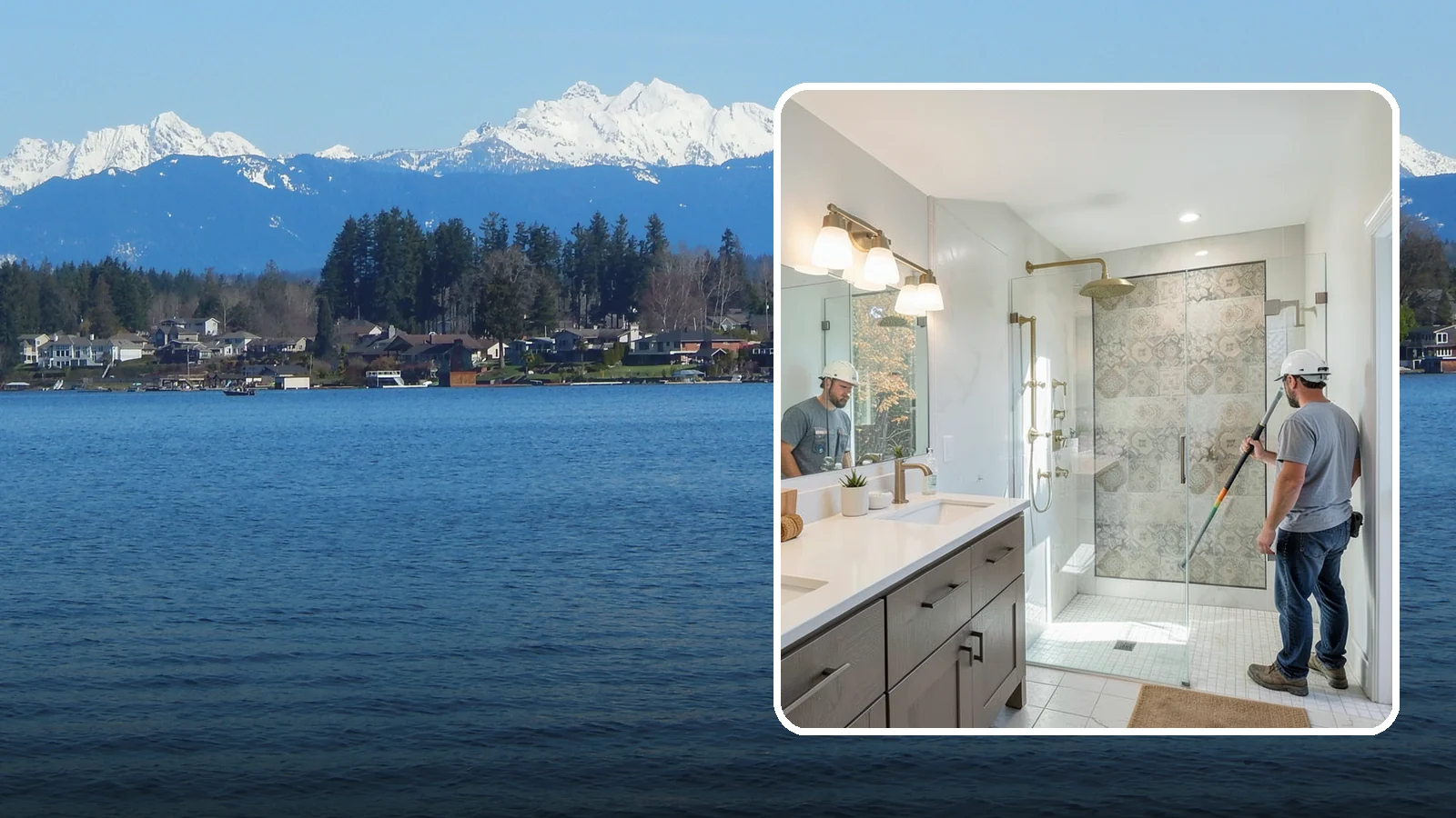 Bathroom Lighting in Lake Stevens, Snohomish County, WA - A bathroom lighting upgrade brightens the space with layered, flattering illumination.