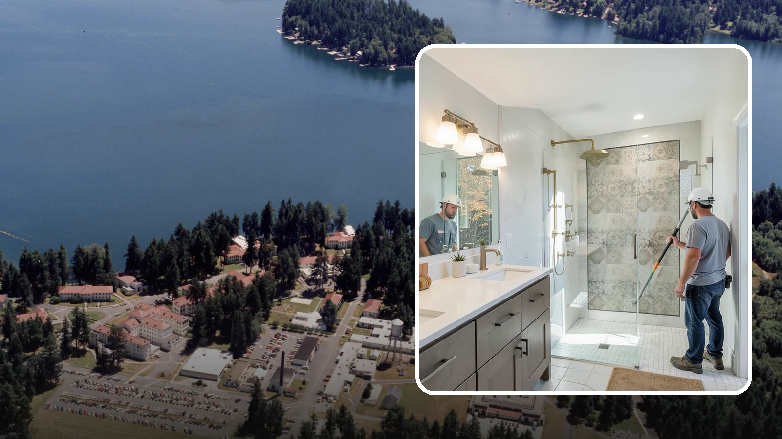 Bathroom Lighting in Lakewood, Pierce County, WA - A bathroom lighting upgrade brightens the space with layered, flattering illumination.