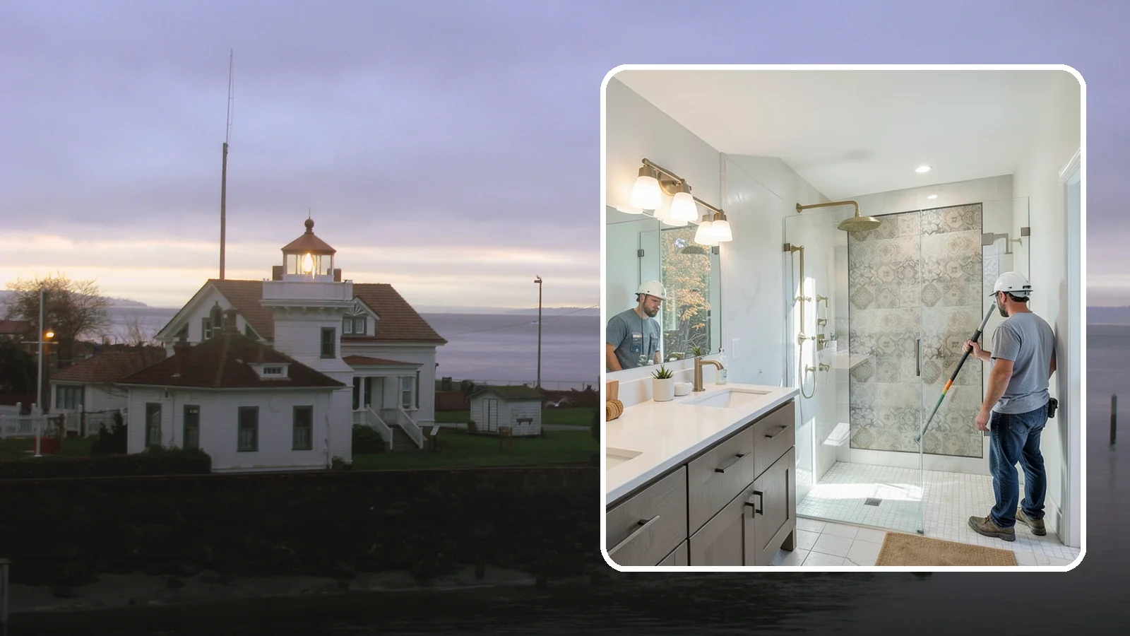 Bathroom Lighting in Mukilteo, Snohomish County, WA - A bathroom lighting upgrade brightens the space with layered, flattering illumination.