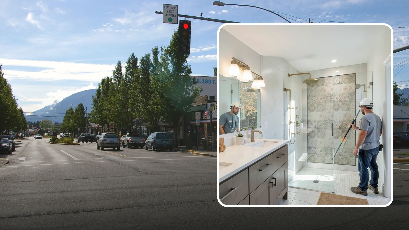 Bathroom Lighting in North Bend, King County, WA - A bathroom lighting upgrade brightens the space with layered, flattering illumination.