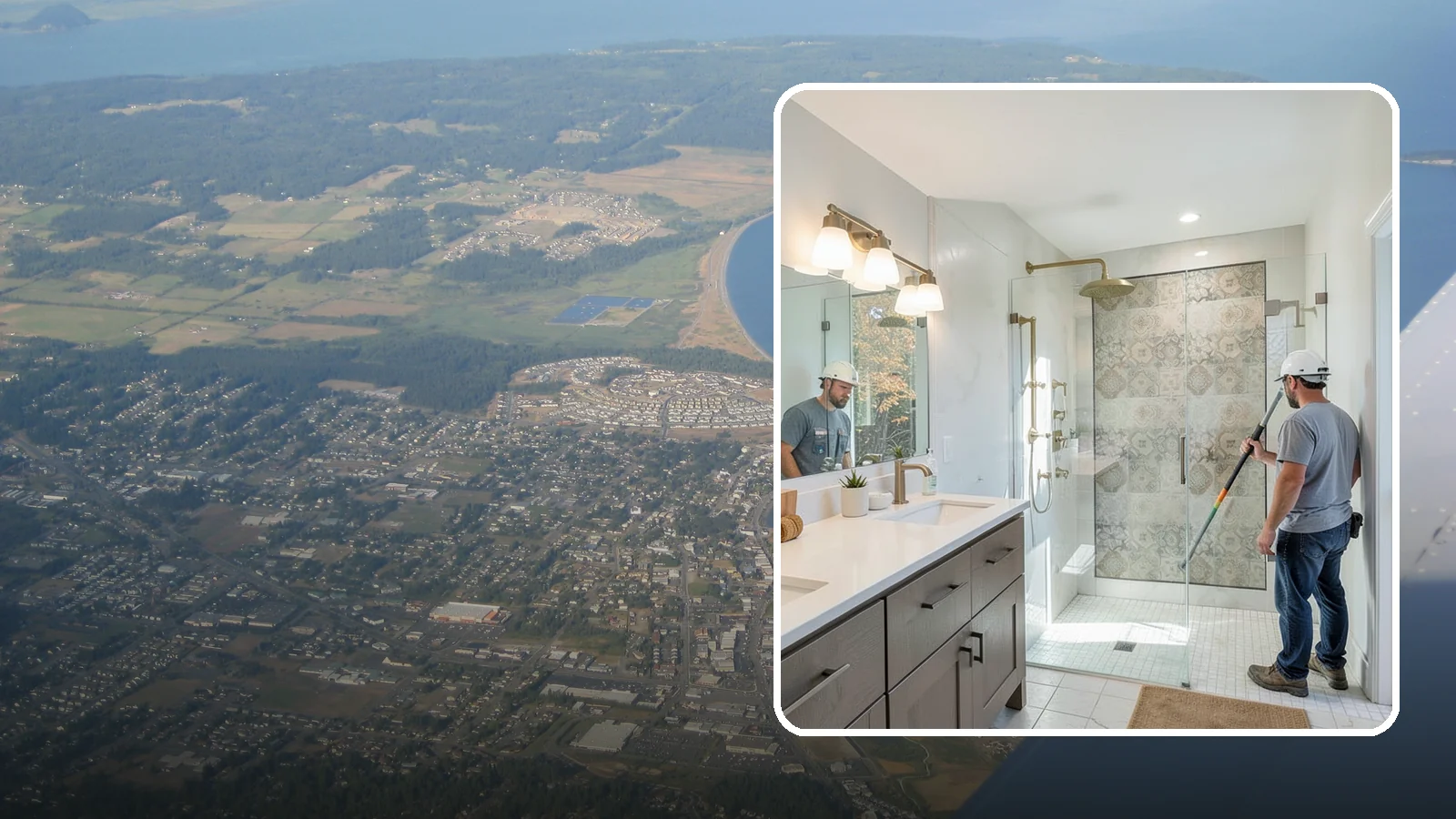 Bathroom Lighting in Oak Harbor, Island County, WA - A bathroom lighting upgrade brightens the space with layered, flattering illumination.