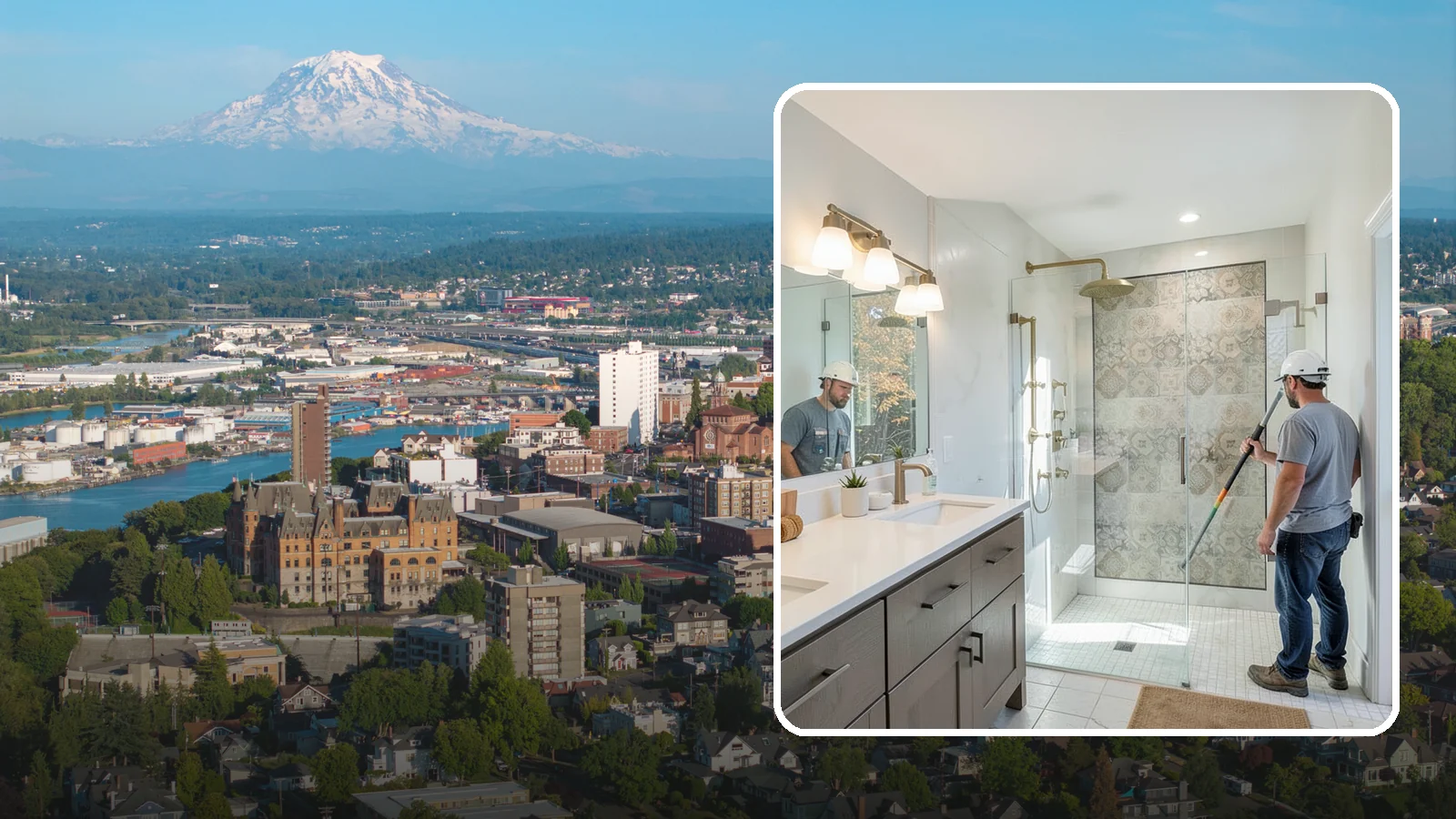 Bathroom Lighting in Tacoma, Pierce County, WA - A bathroom lighting upgrade brightens the space with layered, flattering illumination.