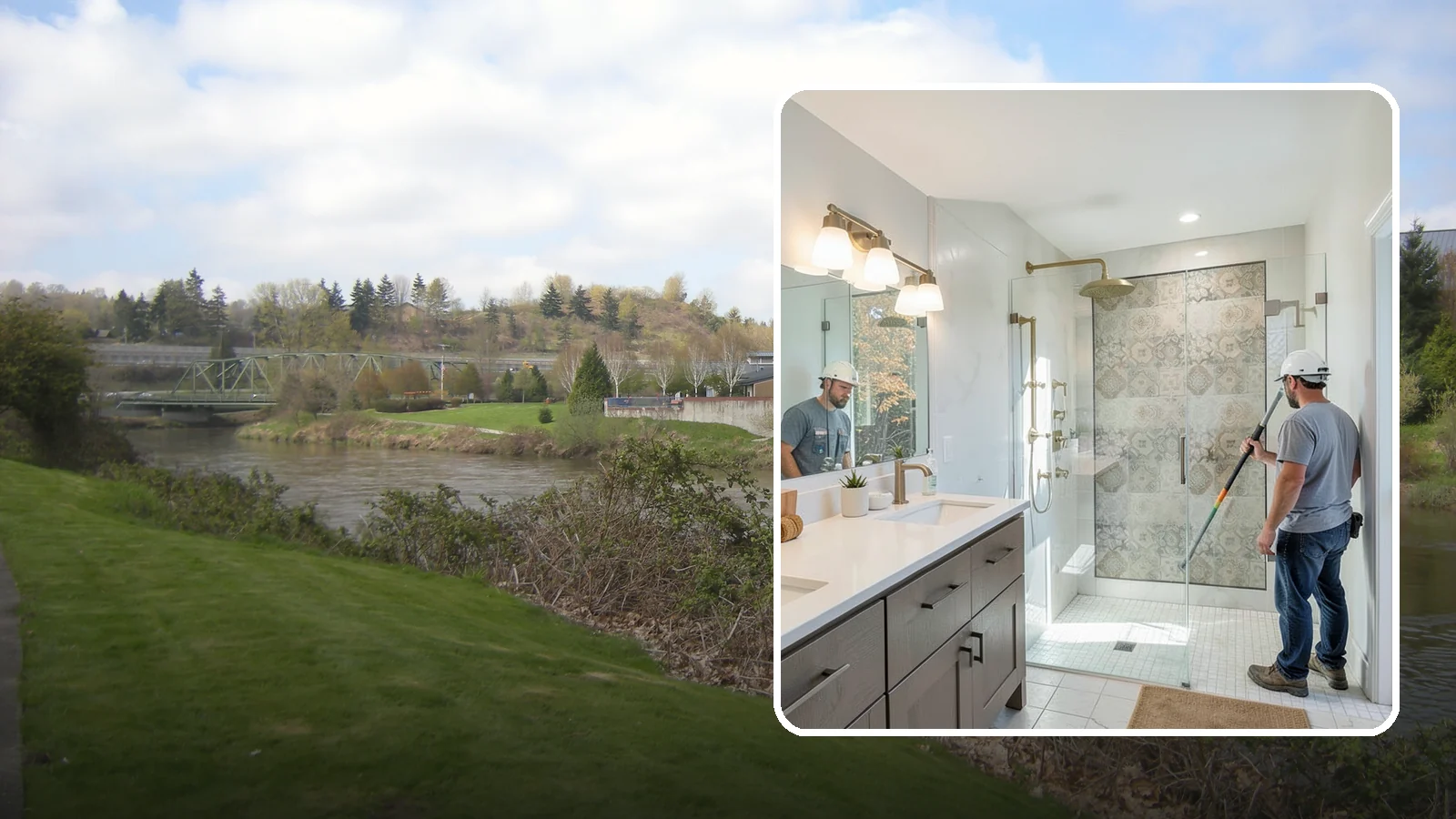 Bathroom Lighting in Tukwila, King County, WA - A bathroom lighting upgrade brightens the space with layered, flattering illumination.