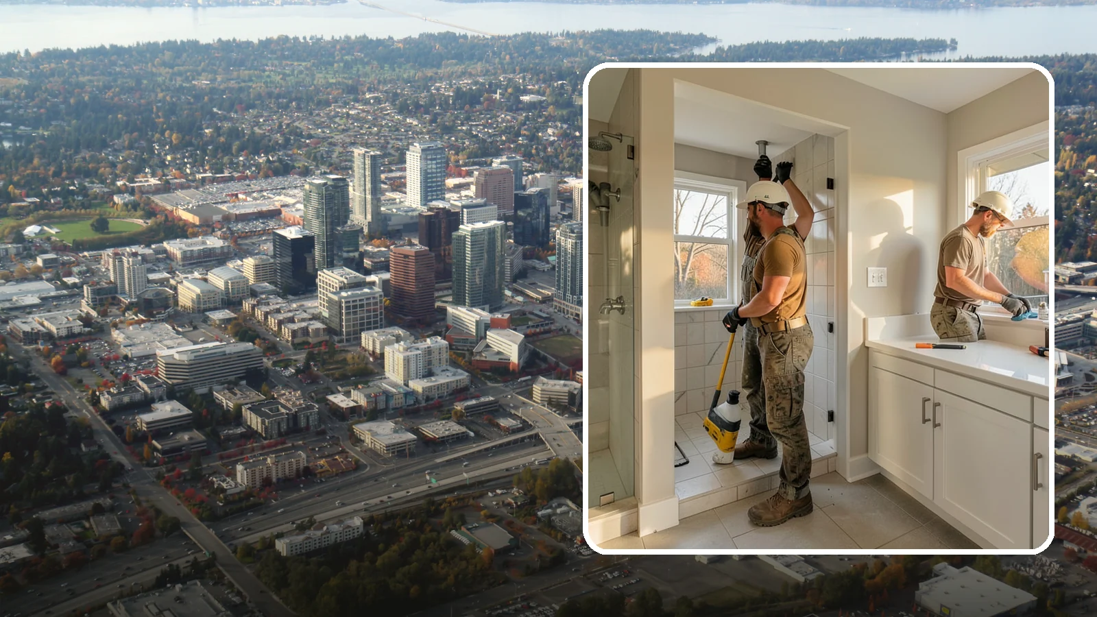 Bathroom Plumbing Rough-In in Bellevue, King County, WA - We rough in the supply, drain, and vent lines for a new or relocated bathroom before finishes are installed.