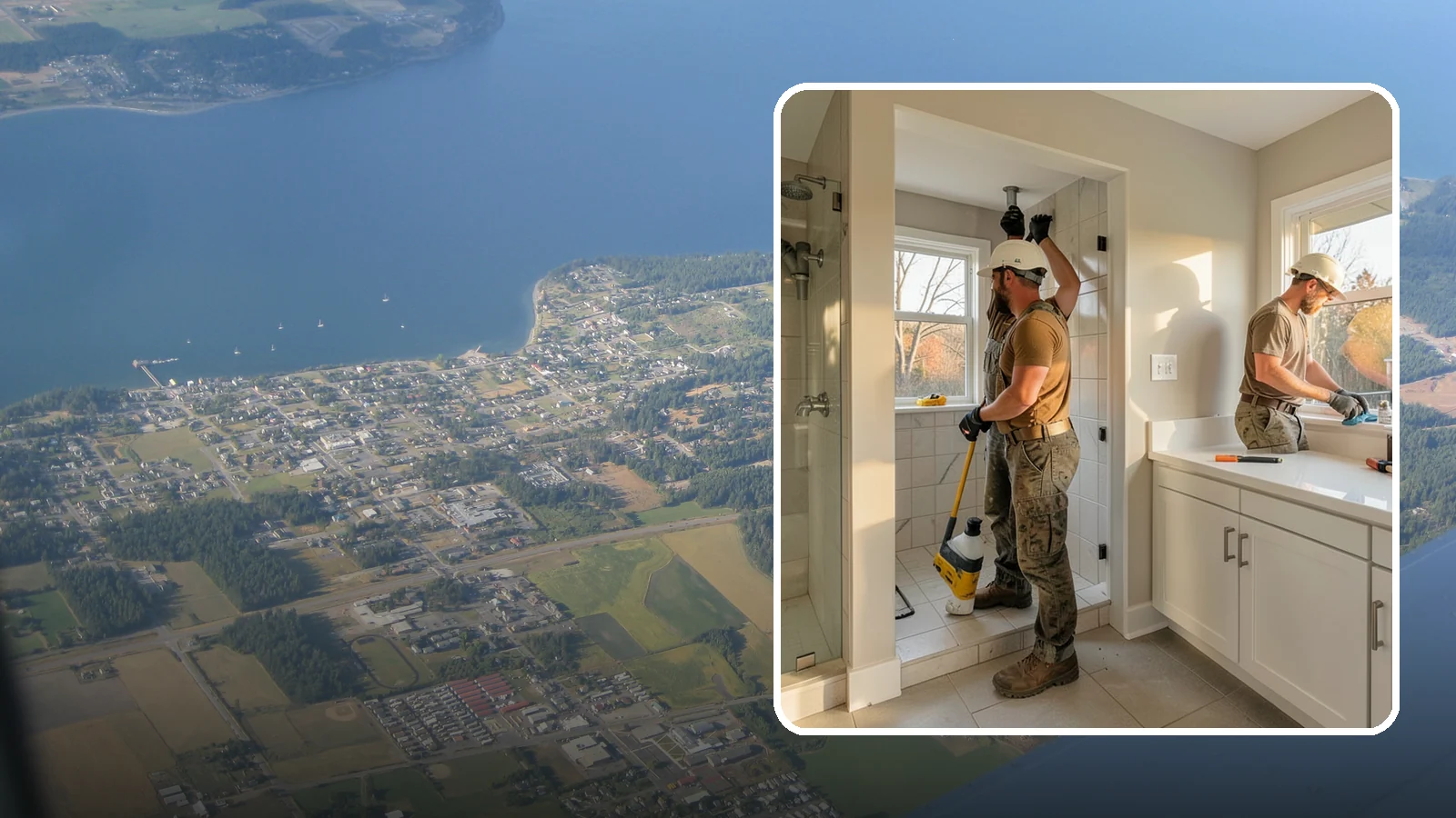 Bathroom Plumbing Rough-In in Coupeville, Island County, WA - We rough in the supply, drain, and vent lines for a new or relocated bathroom before finishes are installed.