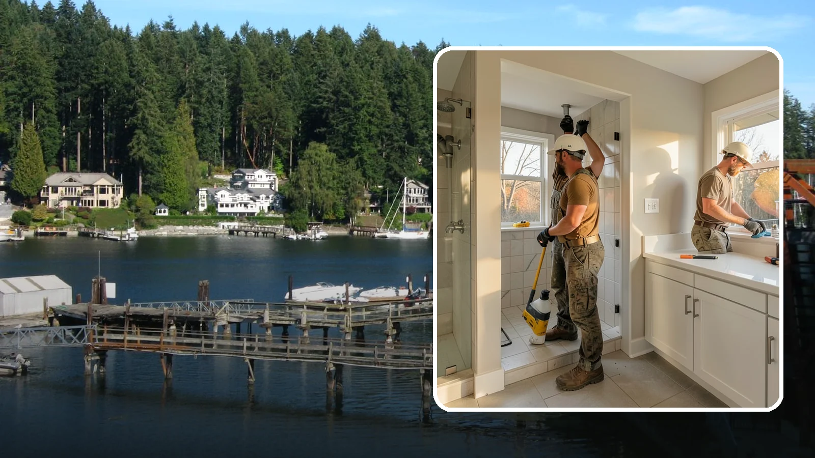Bathroom Plumbing Rough-In in Gig Harbor, Pierce County, WA - We rough in the supply, drain, and vent lines for a new or relocated bathroom before finishes are installed.