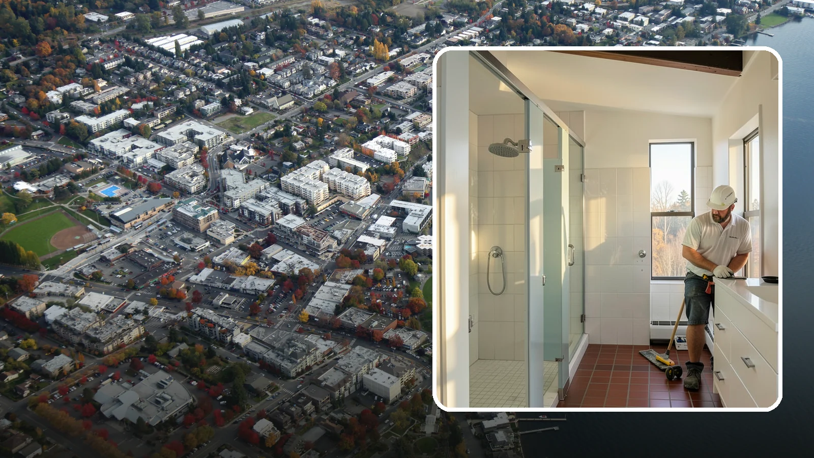 Bathroom Remodeling in Kirkland, King County, WA - A full bathroom remodel updates layout, fixtures, and finishes to create a space that stands up to Western Washington's damp...