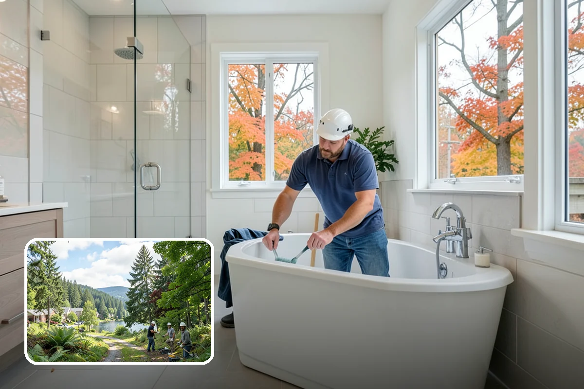 Bathroom Remodeling in Lake Forest Park, King County, WA - Moisture-resistant materials chosen for the wet PNW climate
