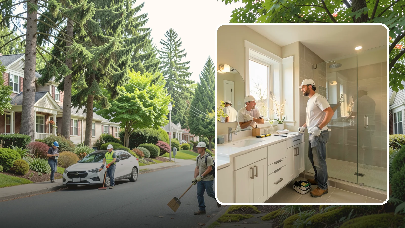 Bathroom Renovation in Beaux Arts Village, King County, WA - A bathroom renovation refreshes worn surfaces and aging systems while preserving the room's existing footprint.