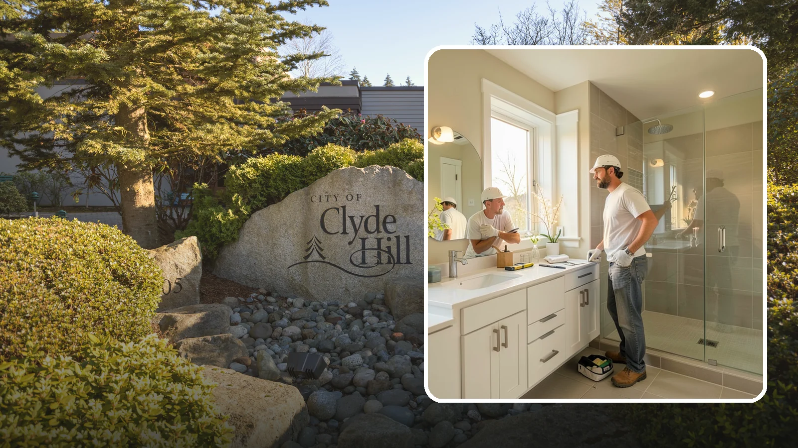 Bathroom Renovation in Clyde Hill, King County, WA - A bathroom renovation refreshes worn surfaces and aging systems while preserving the room's existing footprint.