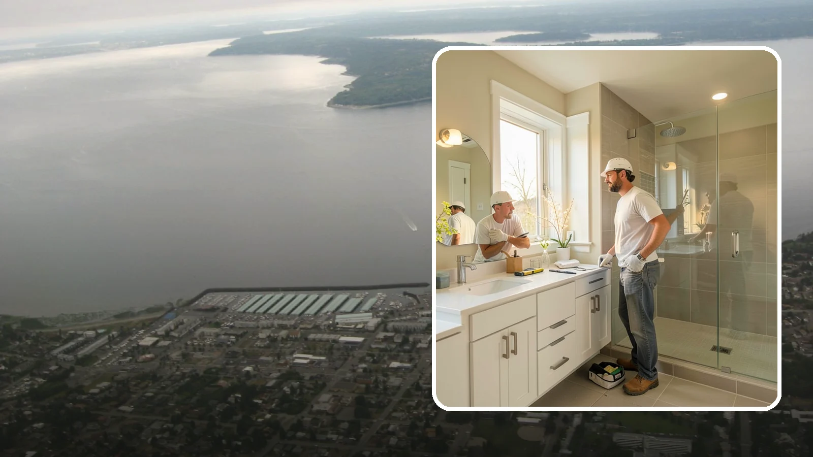 Bathroom Renovation in Des Moines, King County, WA - A bathroom renovation refreshes worn surfaces and aging systems while preserving the room's existing footprint.
