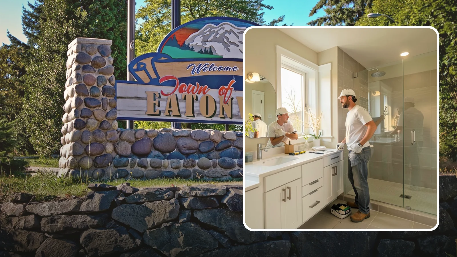 Bathroom Renovation in Eatonville, Pierce County, WA - A bathroom renovation refreshes worn surfaces and aging systems while preserving the room's existing footprint.