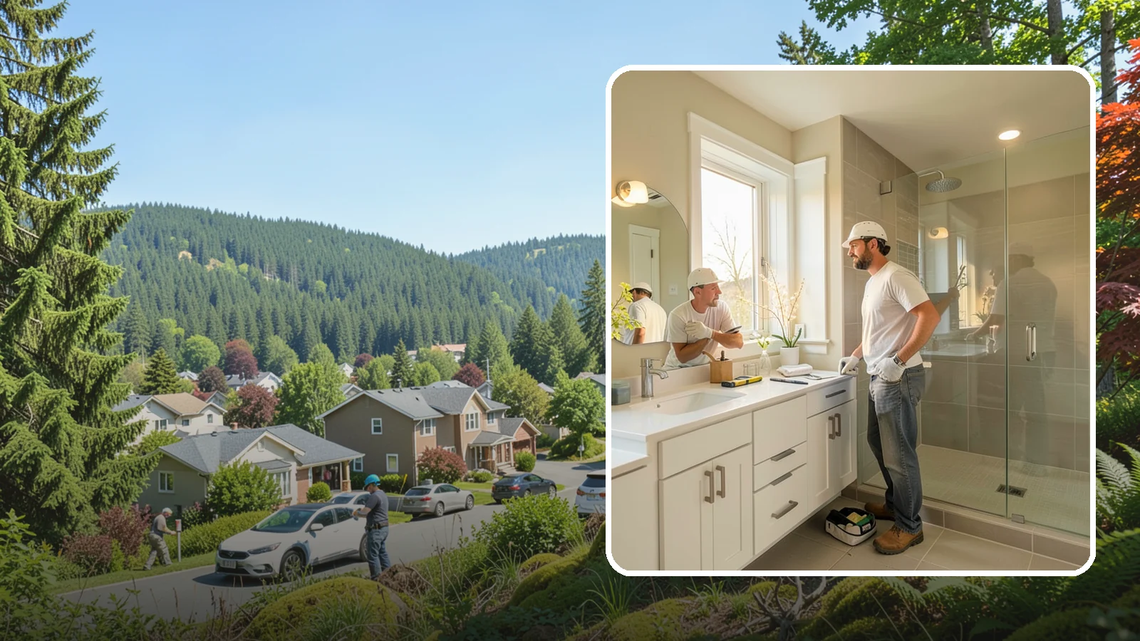 Bathroom Renovation in Index, Snohomish County, WA - A bathroom renovation refreshes worn surfaces and aging systems while preserving the room's existing footprint.