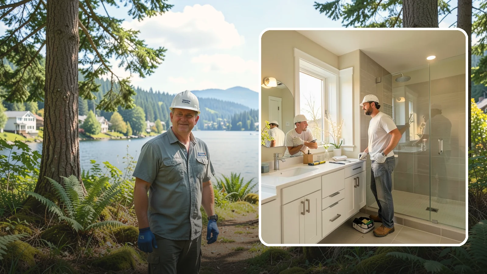 Bathroom Renovation in Milton, King County, WA - A bathroom renovation refreshes worn surfaces and aging systems while preserving the room's existing footprint.
