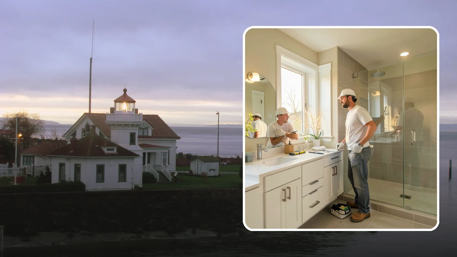 Bathroom Renovation in Mukilteo, Snohomish County, WA - A bathroom renovation refreshes worn surfaces and aging systems while preserving the room's existing footprint.
