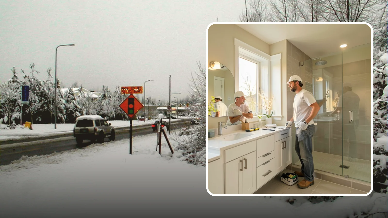 Bathroom Renovation in Newcastle, King County, WA - A bathroom renovation refreshes worn surfaces and aging systems while preserving the room's existing footprint.