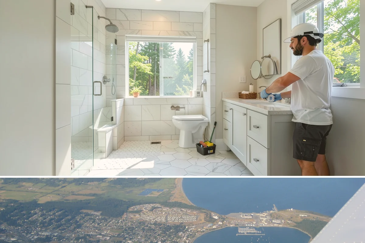 Bathroom Renovation in Oak Harbor, Island County, WA - Renovations pair well with the rainy months when homeowners spend more time indoors and want a comfortable, dry retreat.