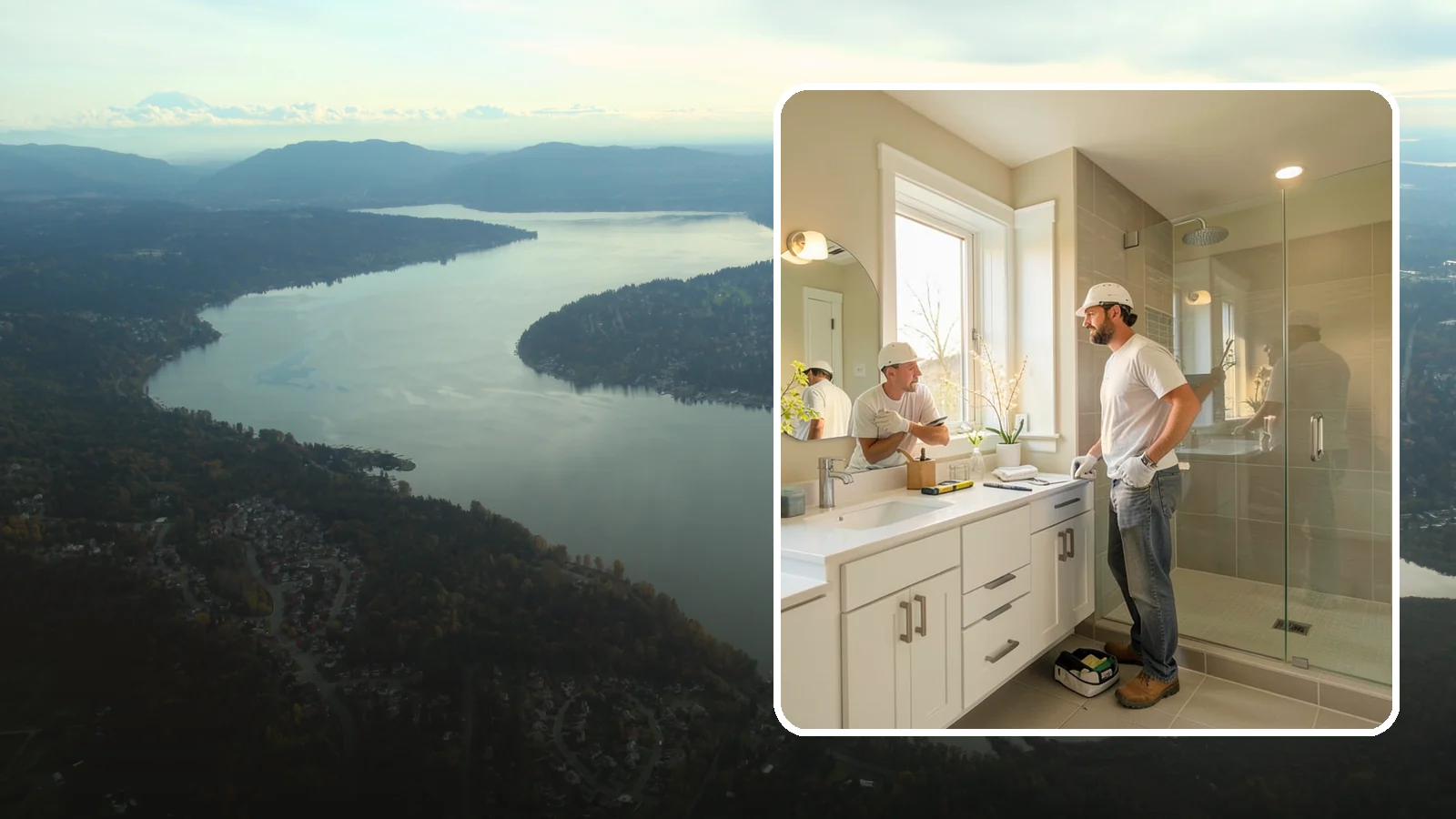 Bathroom Renovation in Sammamish, King County, WA - A bathroom renovation refreshes worn surfaces and aging systems while preserving the room's existing footprint.