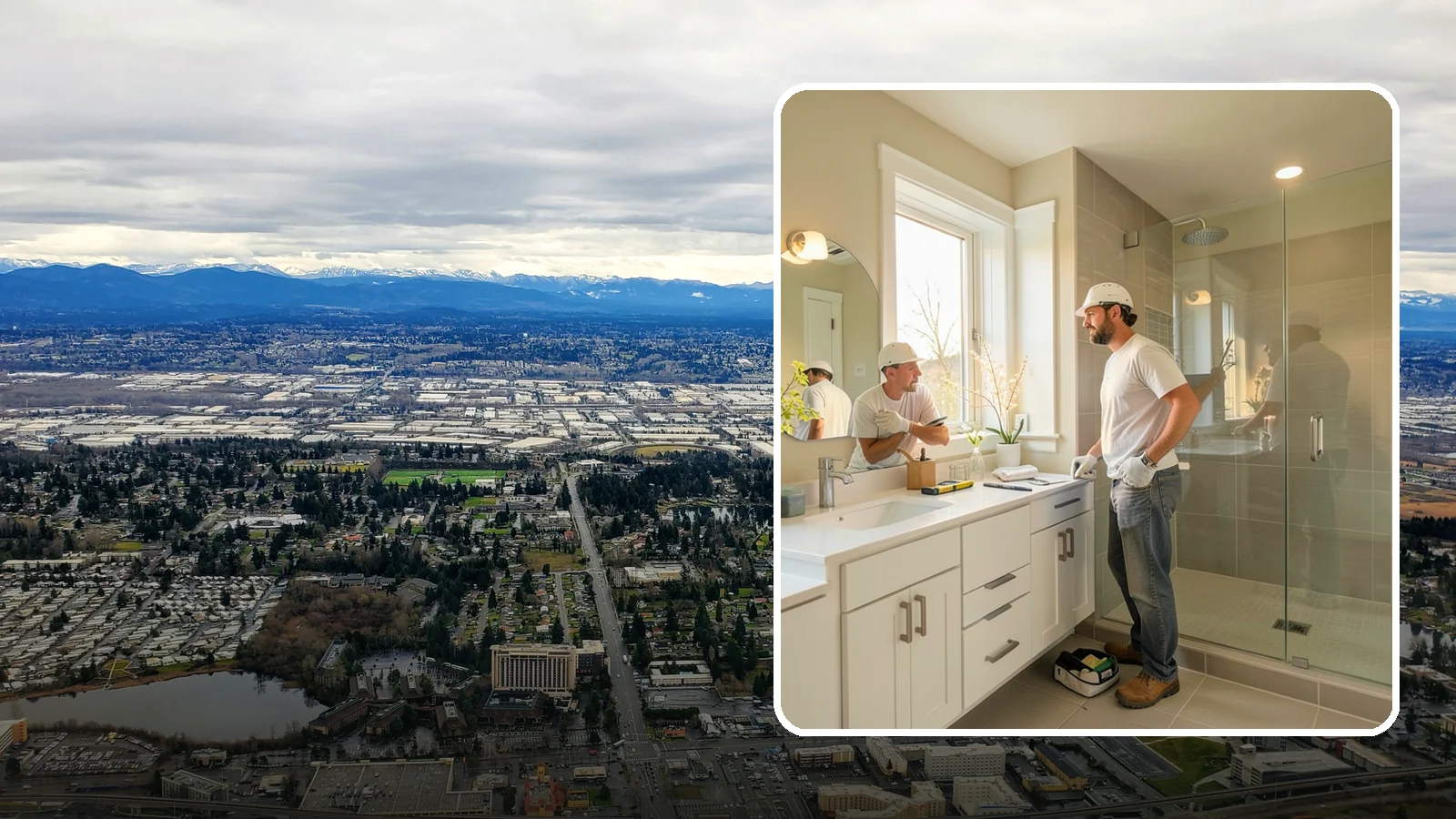 Bathroom Renovation in SeaTac, King County, WA - A bathroom renovation refreshes worn surfaces and aging systems while preserving the room's existing footprint.