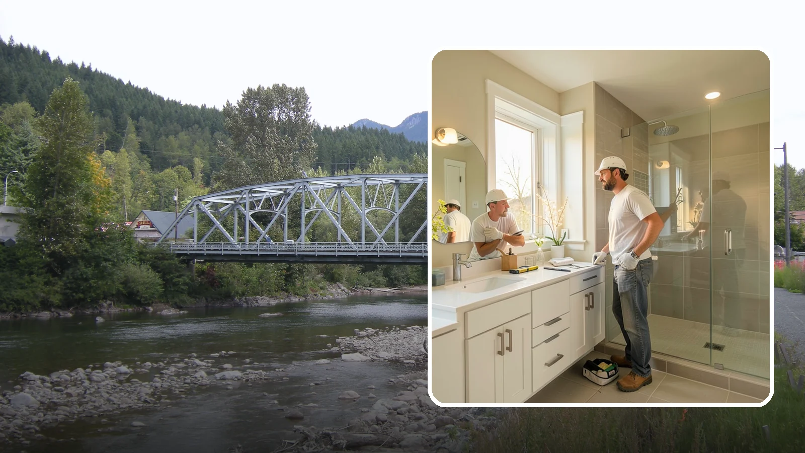 Bathroom Renovation in Skykomish, King County, WA - A bathroom renovation refreshes worn surfaces and aging systems while preserving the room's existing footprint.