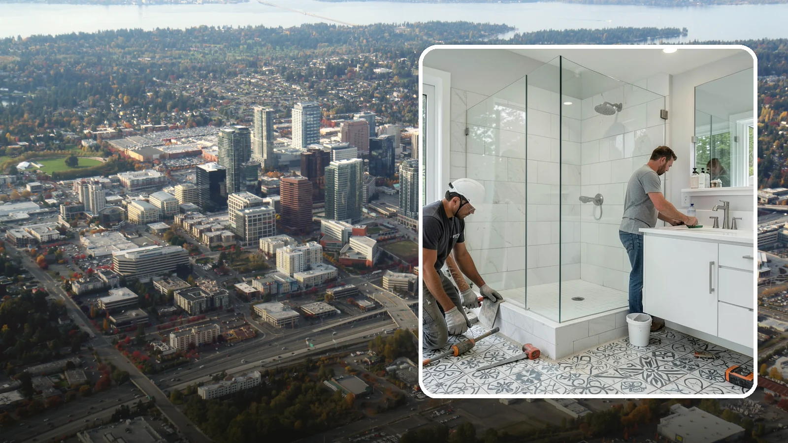 Bathroom Tile Installation in Bellevue, King County, WA - Bathroom tile installation brings durable, decorative tilework to walls, floors, or accents.
