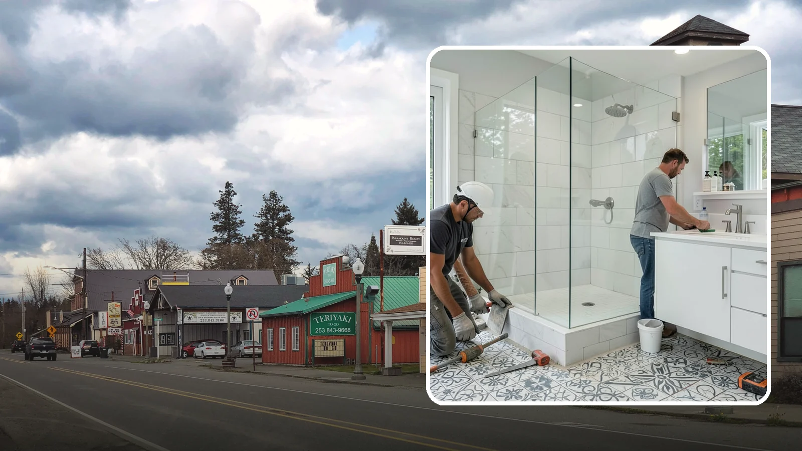 Bathroom Tile Installation in Roy, Pierce County, WA - Bathroom tile installation brings durable, decorative tilework to walls, floors, or accents.