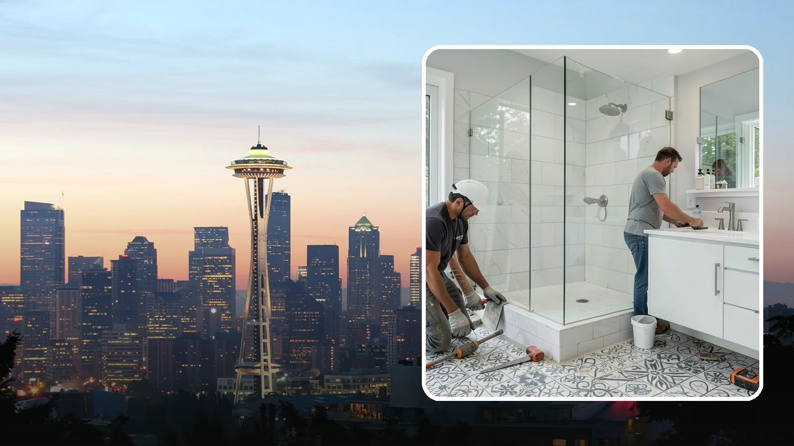 Bathroom Tile Installation in Seattle, King County, WA - Bathroom tile installation brings durable, decorative tilework to walls, floors, or accents.