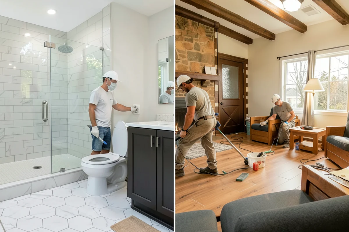 Bathroom Tile Installation in Snoqualmie, King County, WA - Prepare and level the substrate