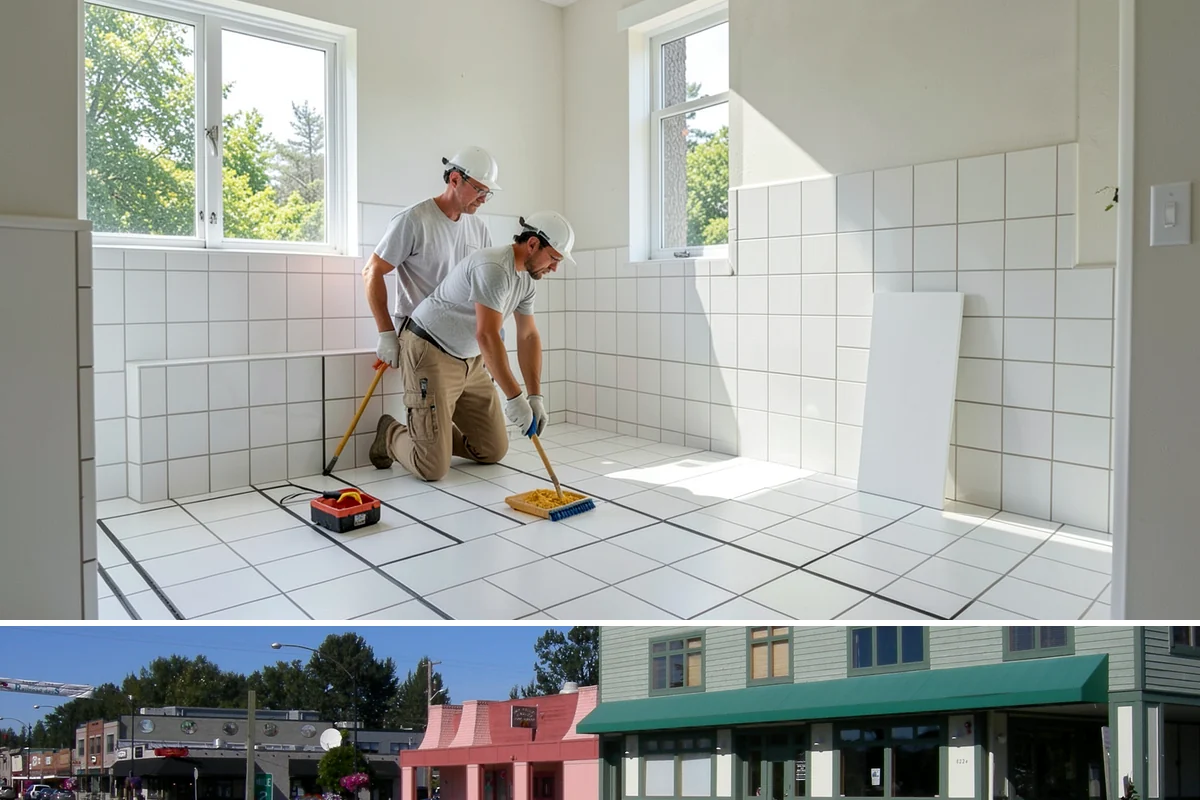 Bathroom Tile Installation in Snoqualmie, King County, WA - Tile setting benefits from the stable indoor temperatures of the heating season, which supports proper curing.