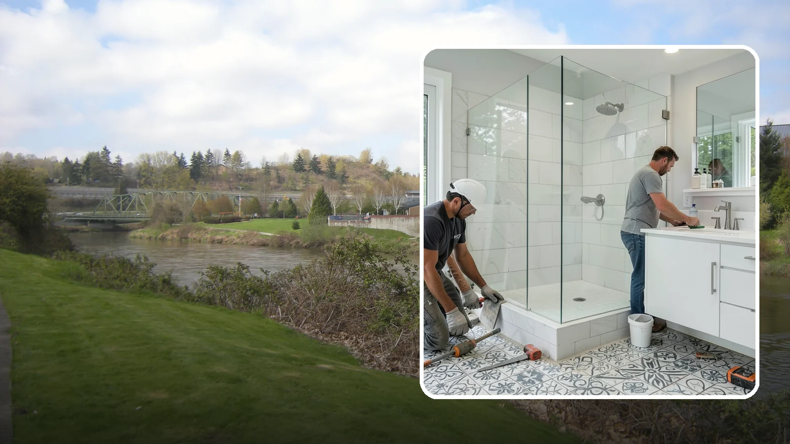 Bathroom Tile Installation in Tukwila, King County, WA - Bathroom tile installation brings durable, decorative tilework to walls, floors, or accents.