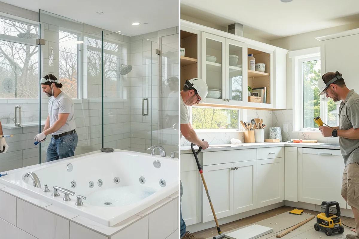 Bathroom Vanity Installation in Black Diamond, King County, WA - Remove the old vanity and check plumbing